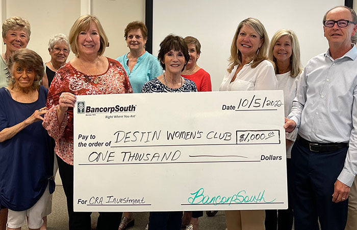 BancorpSouth’s $1,000 donation to the DWC Family Assistance Fund - Oct 2022